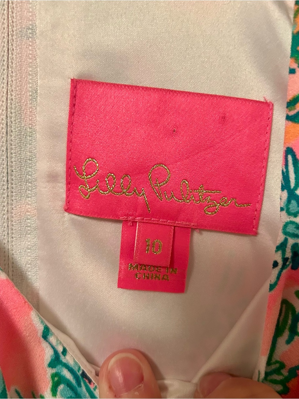 Lilly Pulitzer Woman's Pearl Romper Dress Soleil Pink Perfect Poppy Size 10 - Picture 7 of 9